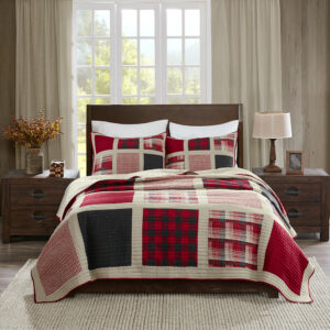 Huntington 100% Cotton Oversized Quilt Mini Set in Red From Woolrich