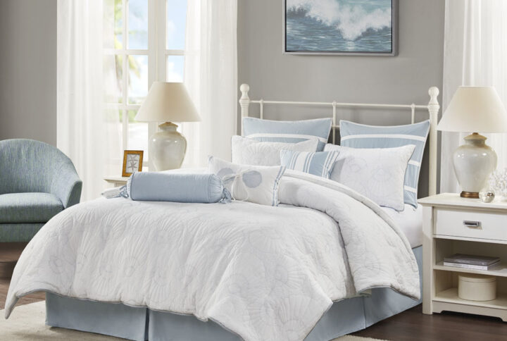 Crystal Beach Comforter Set in White From Harbor House