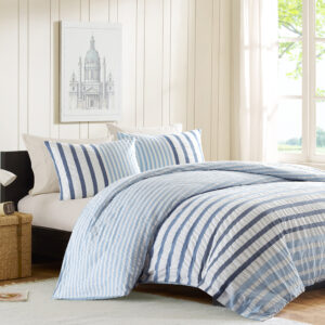 Sutton Duvet Cover Set in Blue From INK+IVY