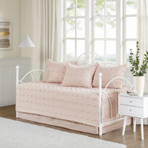 Brooklyn Cotton Jacquard Daybed Set in Pink From Urban Habitat