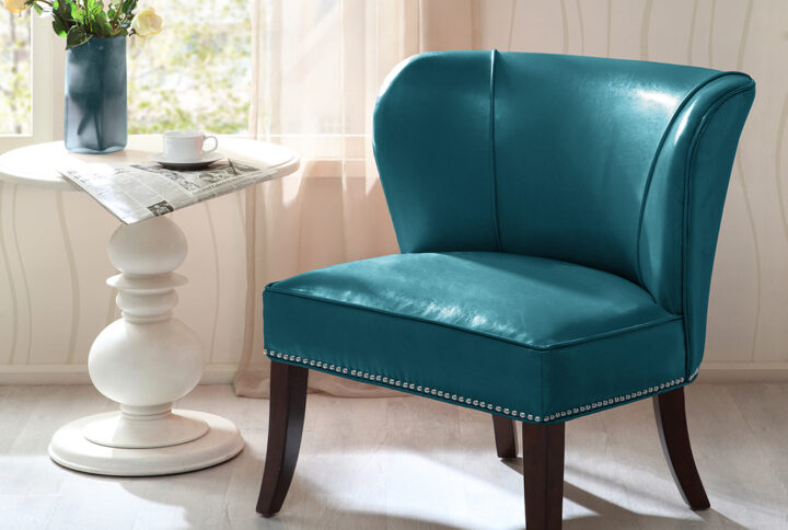 Hilton Armless Accent Chair in Blue From Madison Park