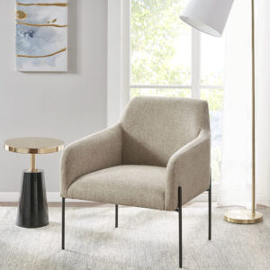 Calder Metal Leg Accent chair in Beige From Madison Park