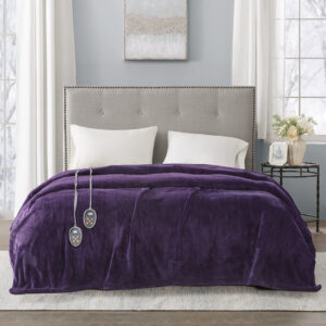 Heated Plush Blanket in Purple From Beautyrest