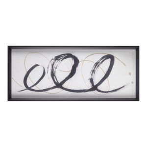 Abstract Ambit Framed Glass Wall Art in Black From Madison Park