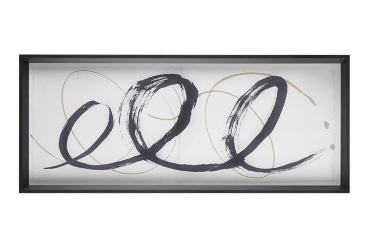 Abstract Ambit Framed Glass Wall Art in Black From Madison Park