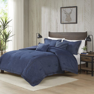 Perry Oversized Denim Comforter Set in Blue From Woolrich