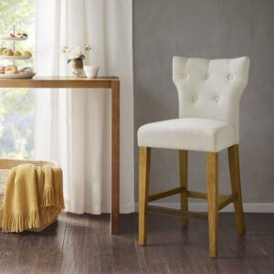 Avila Tufted Back Counter Stool in Cream From Madison Park