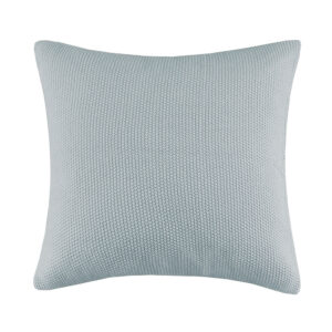 Bree Knit Euro Pillow Cover in Light Blue From INK+IVY