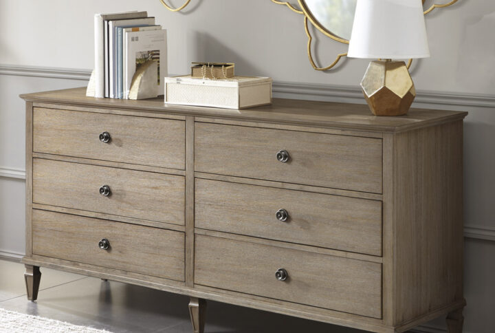 Victoria 6-Drawer Dresser in Light Natural From Madison Park Signature