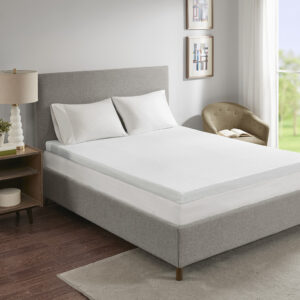 3" Gel Memory Foam with 3M Cover Mattress Topper in White From Sleep Philosophy