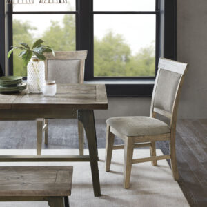 Oliver Dining Side Chair Set of 2 in Cream/Grey From INK+IVY