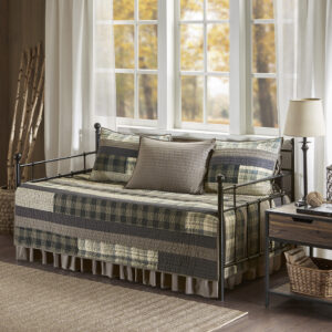 Winter Plains 5 Piece Day Bed Cover Set in Tan From Woolrich