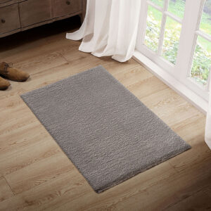 Camdyn Super Soft Polyester Shag Area Rug in Grey From Madison Park