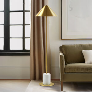 Brillora Floor lamp in Gold/Marble From INK+IVY