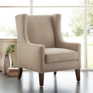 Barton Wing Chair in Linen From Madison Park