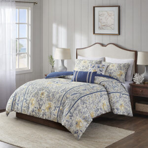 Livia 5 Piece Cotton Duvet Cover Set in Multi From Harbor House