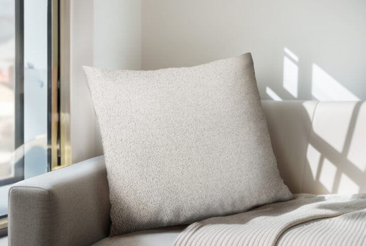 Scarlett Solid Square Pillow in Med Grey From Chapel Hill