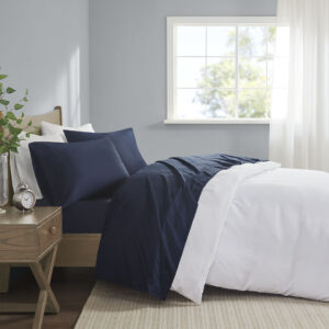 600 Thread Count Pima Cotton Sheet Set in Navy From Madison Park