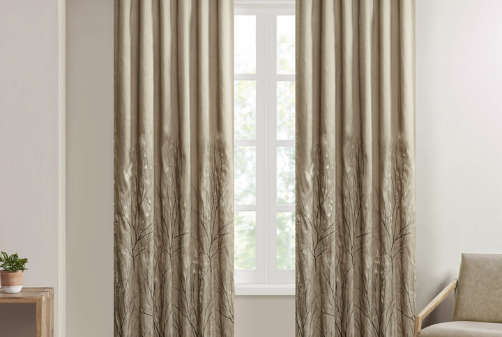 Andora Curtain Panel in Tan From Madison Park