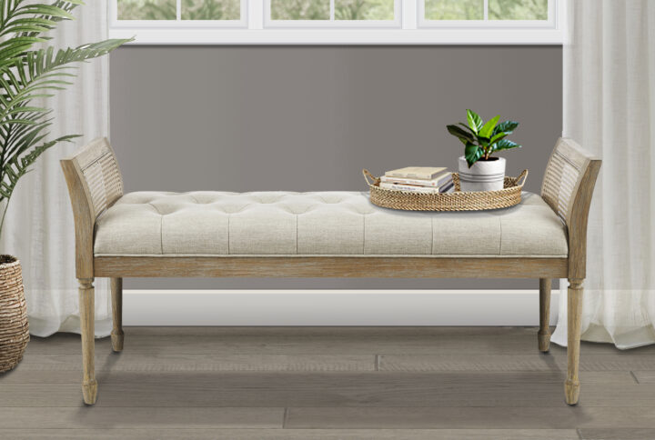 Isla Accent Bench in Natural From Martha Stewart