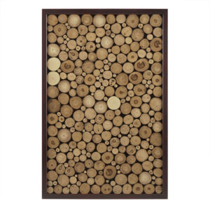 Topi Natural Wood Slice Mosaic Wall Decor in Natural From INK+IVY