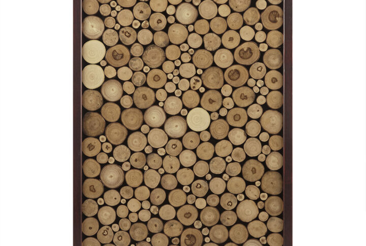 Topi Natural Wood Slice Mosaic Wall Decor in Natural From INK+IVY