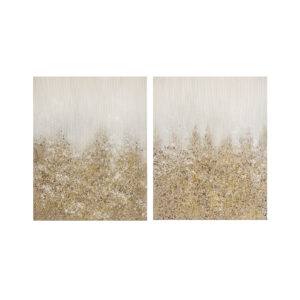 Golden Glimmer Heavily Embellished 2-piece Canvas Wall Art Set in Gold From Madison Park