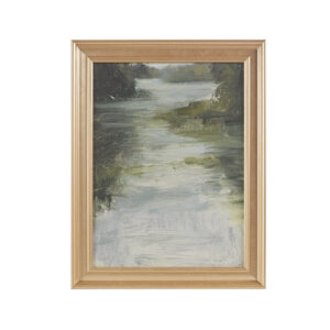 Estuary Abstract Landscape Framed Glass Wall Art in Multi From Martha Stewart