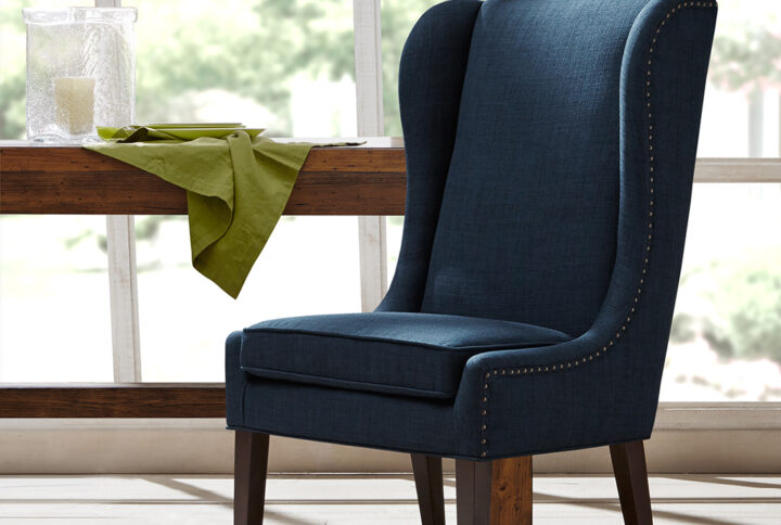 Garbo Captains Dining Chair in Dark Blue From Madison Park