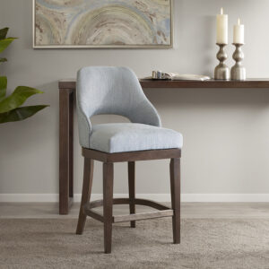 Jillian Counter  Stool with Swivel Seat in Blue From Madison Park