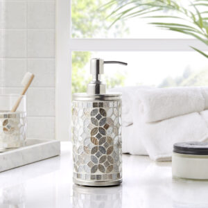 Seville Mosaic Glass Lotion Pump in Silver From Croscill