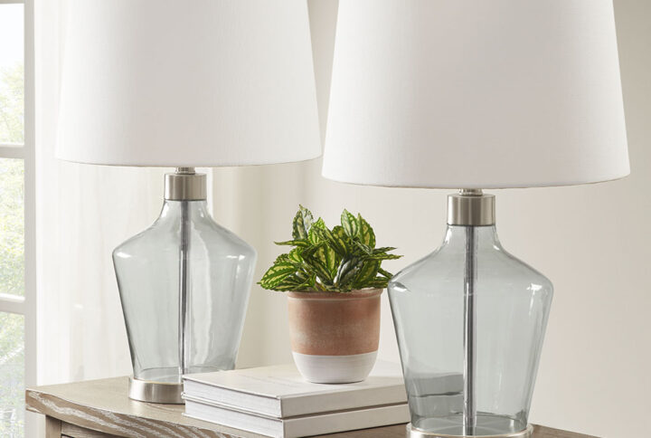 Harmony Angular Glass Table Lamp