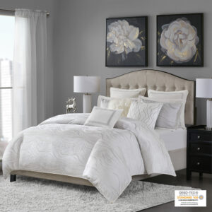 Hollywood Glam Comforter Set in White From Madison Park Signature