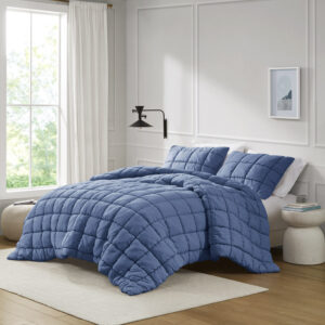 Dream Puff Down Alternative Comforter Set in Navy From Intelligent Design