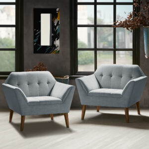 Newport Lounge Chair Set of 2 in Light Blue From INK+IVY