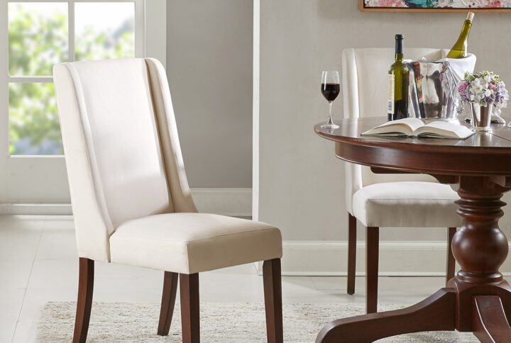 Brody Wing Dining Chair (Set of 2) in Cream From Madison Park