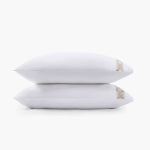 Signature Hem 300TC Cotton Pillowcases in Taupe From Croscill