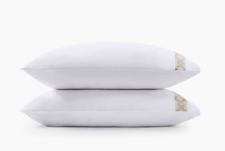 Signature Hem 300TC Cotton Pillowcases in Taupe From Croscill