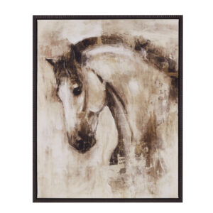 Old Glory Hand Embellished Framed Canvas Horse Wall Art in Brown/Neutral From Madison Park