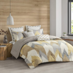 Alpine 3 Piece Comforter Mini Set in Yellow From INK+IVY