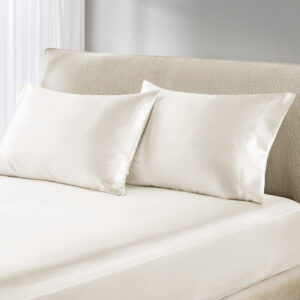 Satin Luxury 2 PC Pillowcases in Ivory From Madison Park Essentials