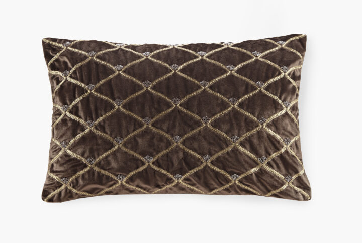 Aumont Oblong Decor Pillow in Brown From Croscill Classics