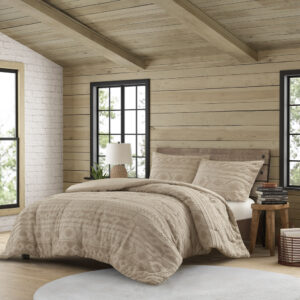 Breckenridge Chenille Oversized Comforter Set in Tan From Woolrich