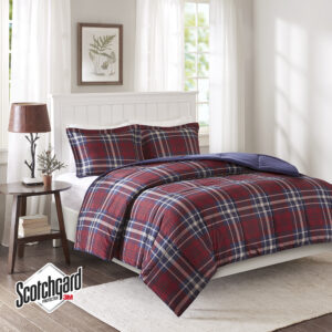 Bernard 3M Scotchgard Down Alternative Comforter Mini Set in Red From Madison Park Essentials