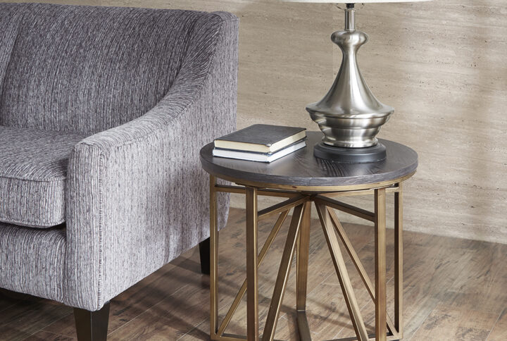 Madison End Table in Antique Bronze From Madison Park