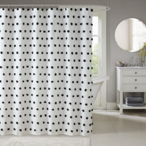 Sophie Shower Curtain in Black From Madison Park