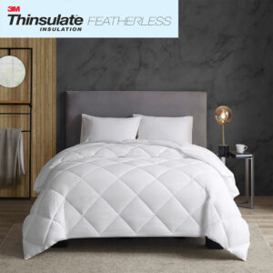 Maximum Warmth Cotton Down Alternative Featherless Comforter in White From Sleep Philosophy