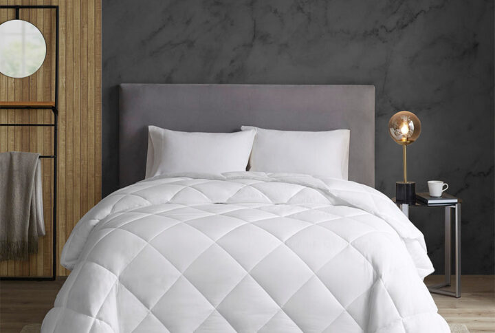 Maximum Warmth Cotton Down Alternative Featherless Comforter in White From Sleep Philosophy