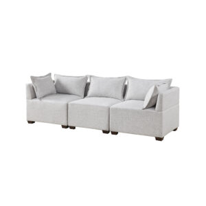 Molly 3-Piece Modular Sofa in Silver Grey From INK+IVY