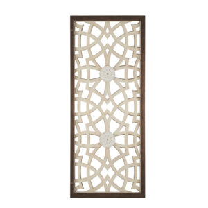 Damask Wood Panel Two-tone Geometric Wall Decor in Wood From Madison Park